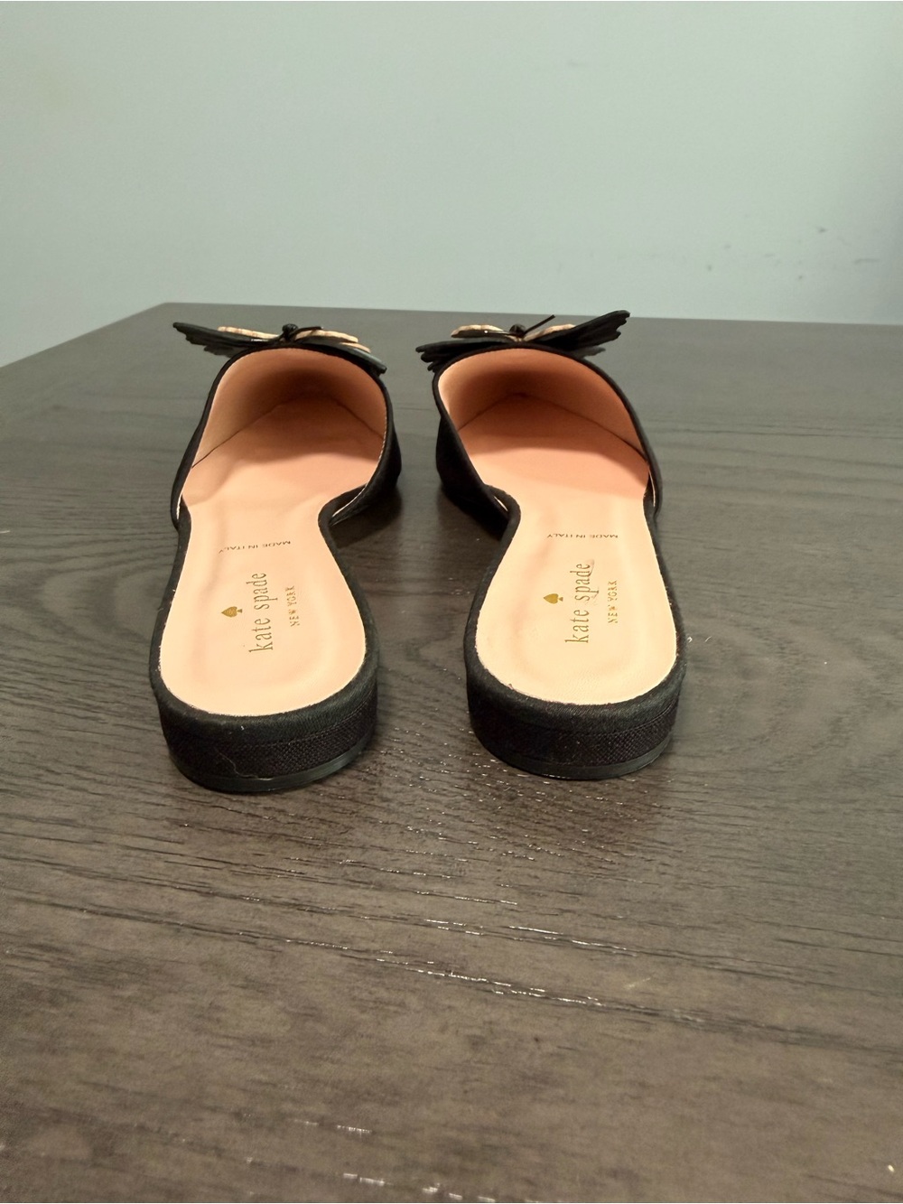 Kate Spade‎ New York Women's Blossom Black Canvas Mule Size 10 M - Picture 5 of 8